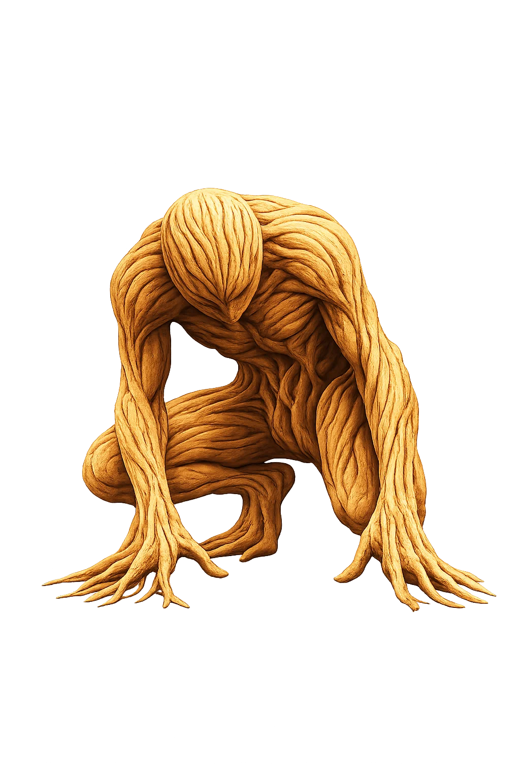 Sculpted Figure Symbolizing Contemplative Connection